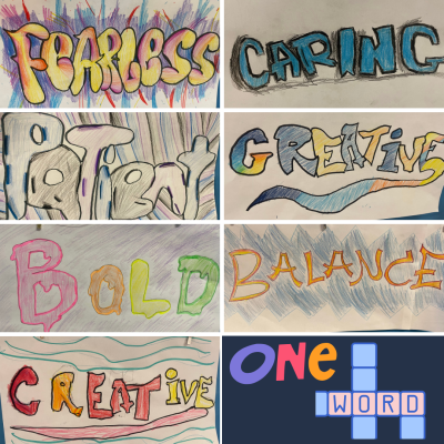 One word for 2026. Our grade 5/6 students picked one word to carry them through for the year